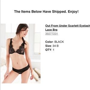 Urban Outfitters Under Scarlett Eyelash Lace Bra